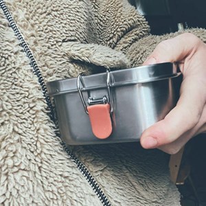 Lunchbox avec insert et fermoirs roses