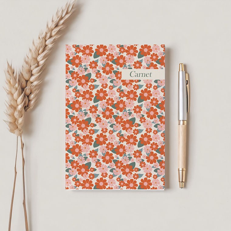 Carnet – red flowers