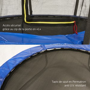 Trampoline jardin fpr bleu ø300 +échelle