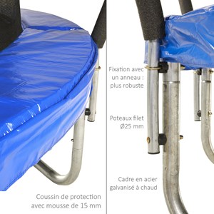 Trampoline jardin fpr bleu ø300 +échelle