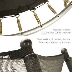 Trampoline jardin fpr bleu ø430 + échell