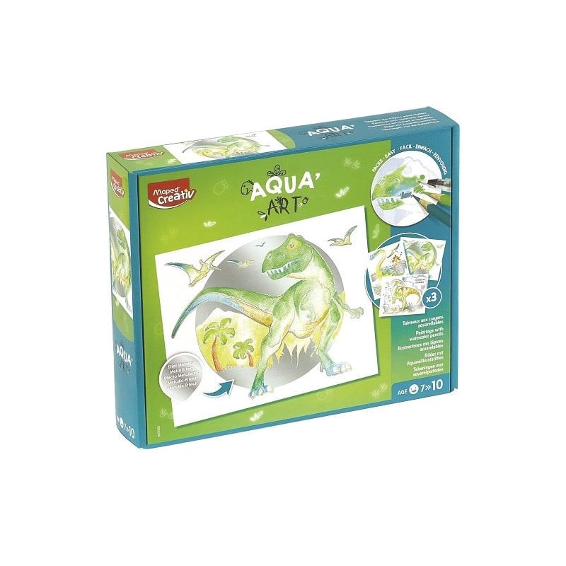 Kit de peintures aquarelle dinosau