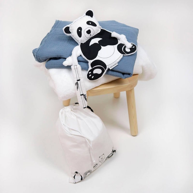 Doudou noir et blanc panda (Petit Bloom) - Image 1