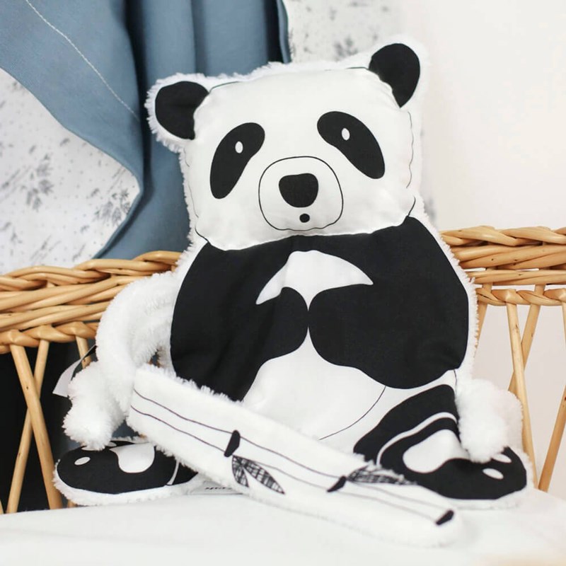 Doudou noir et blanc panda (Petit Bloom) - Image 3