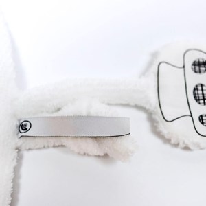 Doudou noir et blanc hérisson