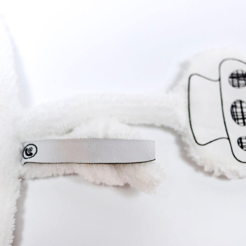 Doudou noir et blanc hérisson (Petit Bloom) - Image 2