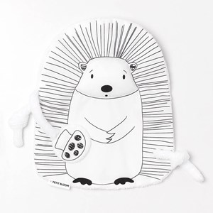 Doudou noir et blanc hérisson