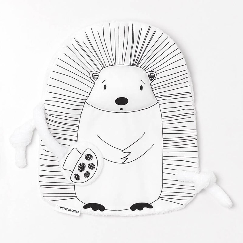 Doudou noir et blanc hérisson (Petit Bloom) - Image 3
