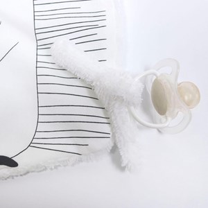 Doudou noir et blanc hérisson