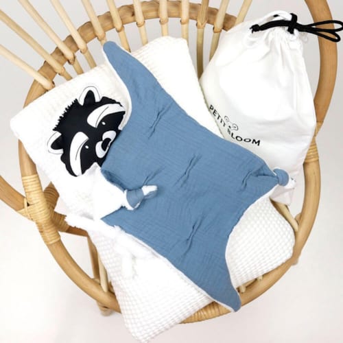 Petit Bloom - Doudou lange raton laveur orage