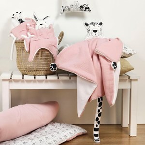 Doudou plaid panthère pétale