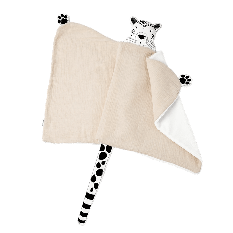 Doudou plaid panthère amande (Petit Bloom) - Couverture