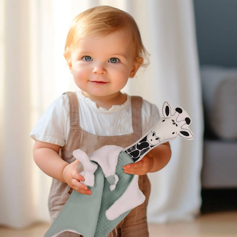 Doudou lange girafe sauge (Petit Bloom) - Image 1