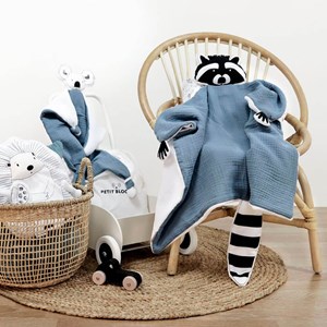 Doudou plaid raton laveur orage