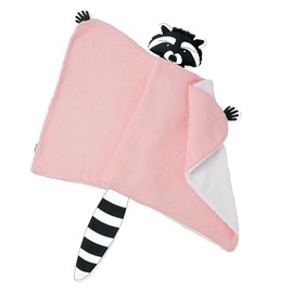 Doudou plaid raton laveur pétale