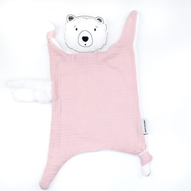 Doudou lange ours brun pétale