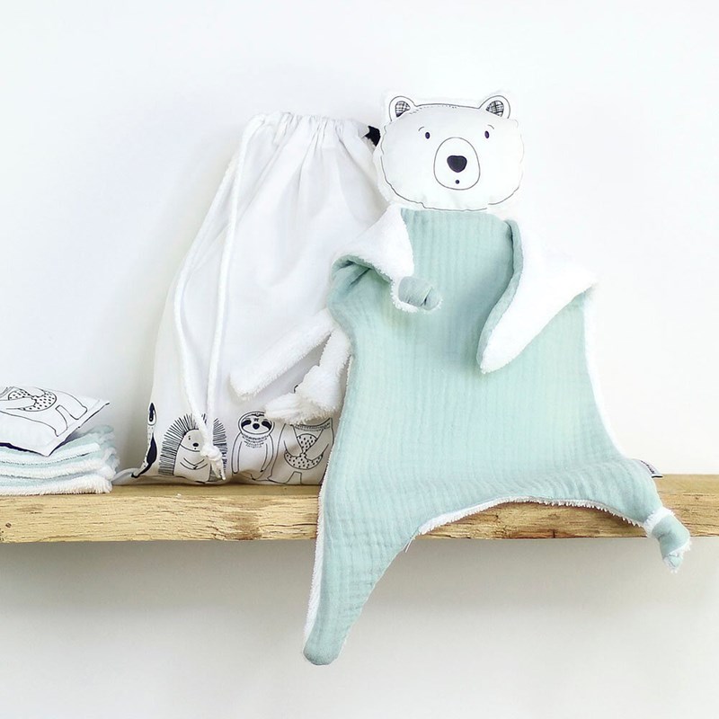 Doudou lange ours brun sauge (Petit Bloom) - Image 1