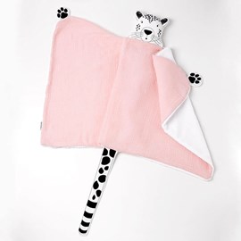 Doudou plaid panthère pétale