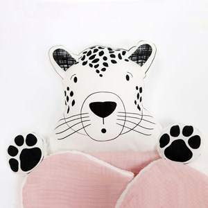 Doudou plaid panthère pétale