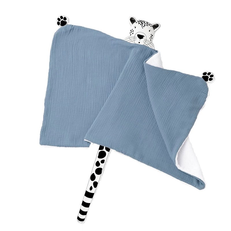 Doudou plaid panthère orage