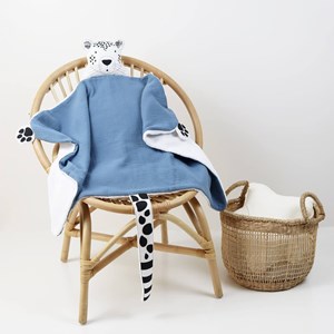 Doudou plaid panthère orage