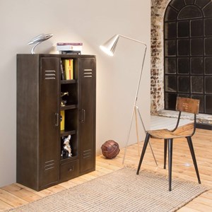 Armoire en métal noir 2 portes locker