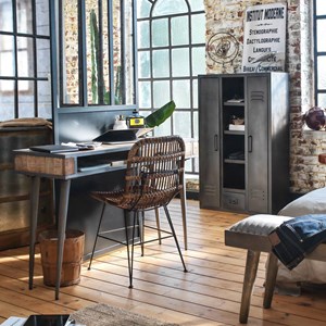 Armoire en métal noir 2 portes locker