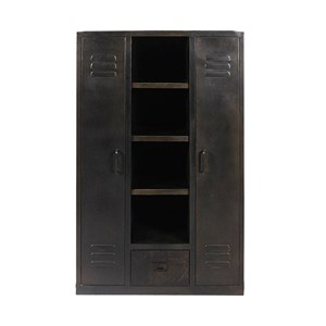 Armoire en métal noir 2 portes locker