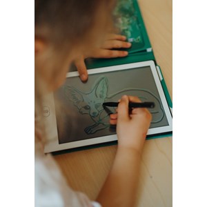 Kidydraw-mini tablette à dessin 30 animaux autour du monde