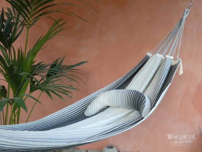 Tropical Influences - Coussin hamac 3 gris