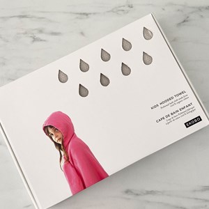 Cape de bain enfant - couleur pebble