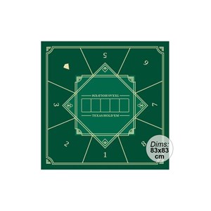 Tapis de poker carré 83x83cm - vert