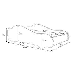 Lit simple enfant 4x4 160 avec matelas