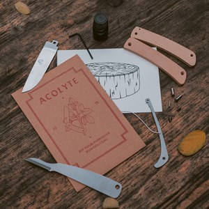 Couteau à faire soi-même + outil (noyer)