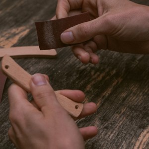 Couteau à faire soi-même + étui (hêtre)