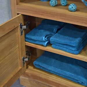 Meuble sdb teck massif 50 cm corner s