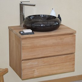 Meuble suspendu teck massif 60cm kharart