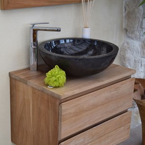 Meuble suspendu teck massif 60cm kharart