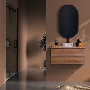 Meuble suspendu teck massif 90cm kharart