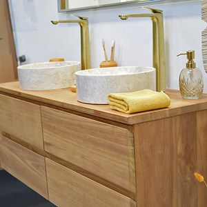 Meuble sdb teck massif 150cm kharart