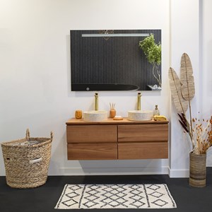 Meuble sdb teck massif 150cm kharart