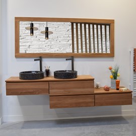 Meuble sdb teck massif khaléïconcept 225