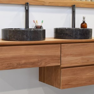 Meuble sdb teck massif khaléïconcept 225