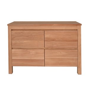 Meuble sdb en teck massif 140 cm varedo