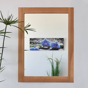 Miroir en teck massif lazy 90 x 70 cm