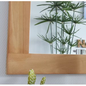 Miroir en teck massif lazy 90 x 70 cm