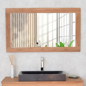 Miroir en teck massif lazy 120 x 70 cm