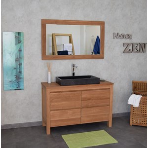 Miroir en teck massif lazy 120 x 70 cm