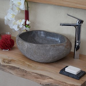 Plan pour vasque teck massif 120cm shark