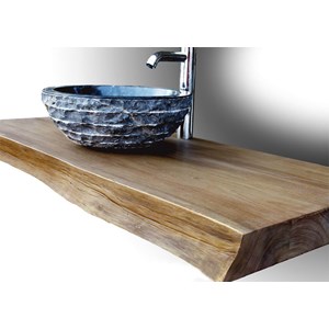 Plan pour vasque teck massif 120cm shark